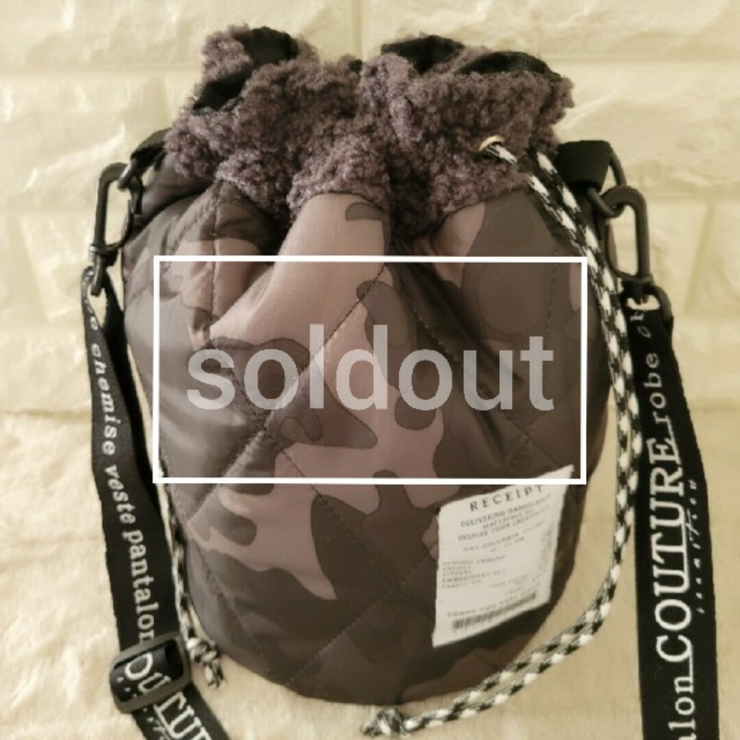 【soldout❢❢】handmade 丸底巾着ショルダーバッグ ハンドメイドのファッション小物(バッグ)の商品写真