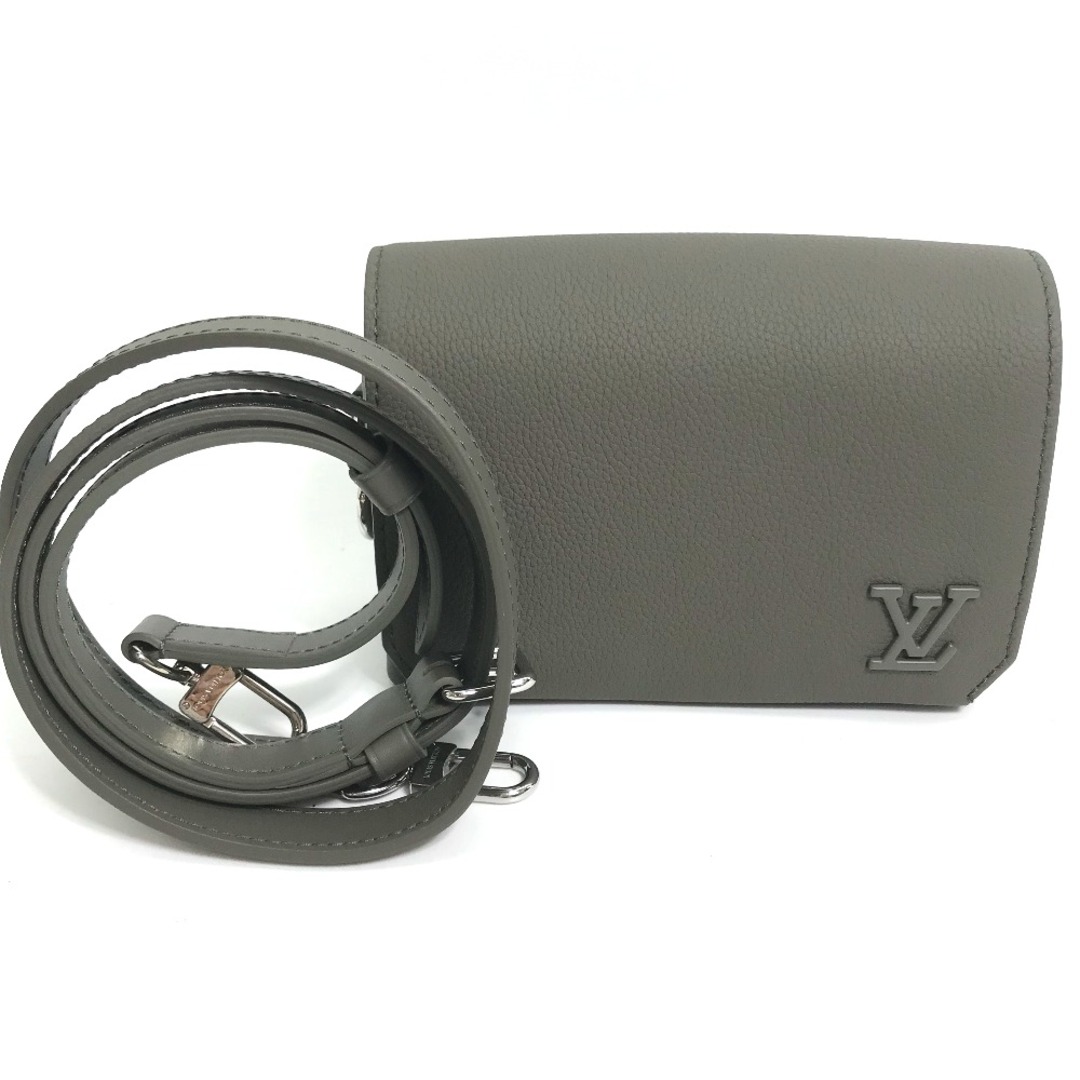 ルイヴィトン LOUIS VUITTON ファストライン ウェアブル ウォレット M82281 アエログラム ポシェット カバン 斜め掛け ショルダーバッグ レザー グレー系 未使用