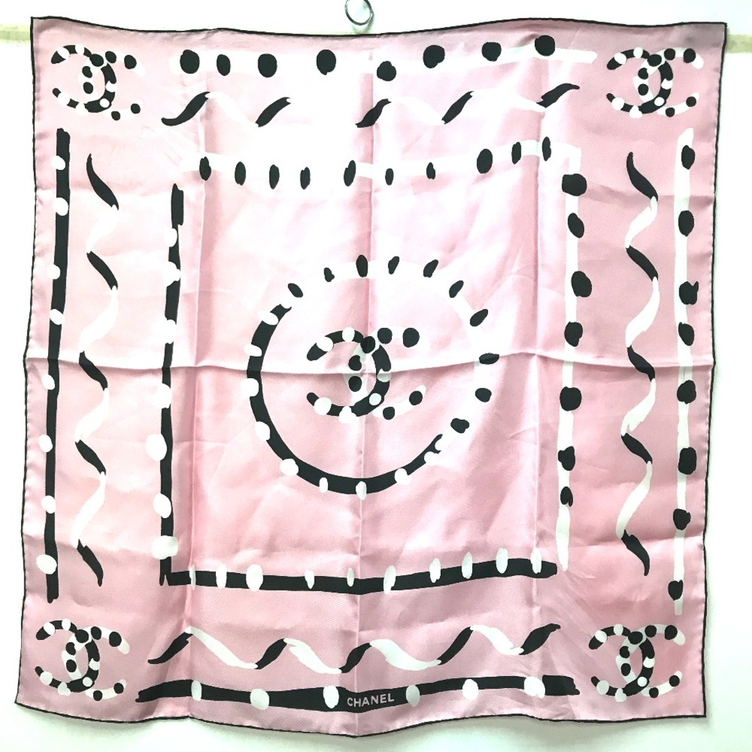 レディースシャネル CHANEL ココマーク ロゴ CC  G23 ストール ショール スカーフ シルク ピンク