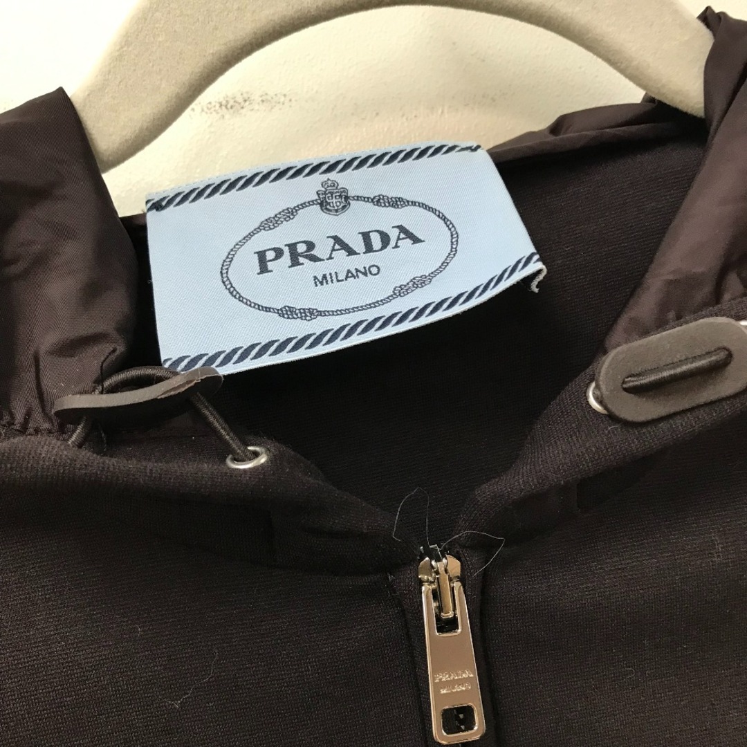 PRADA(プラダ)のプラダ PRADA アパレル アウター 長袖 プラダ スポーツ ジップアップ パーカー コットン ダークブラウン レディースのトップス(パーカー)の商品写真