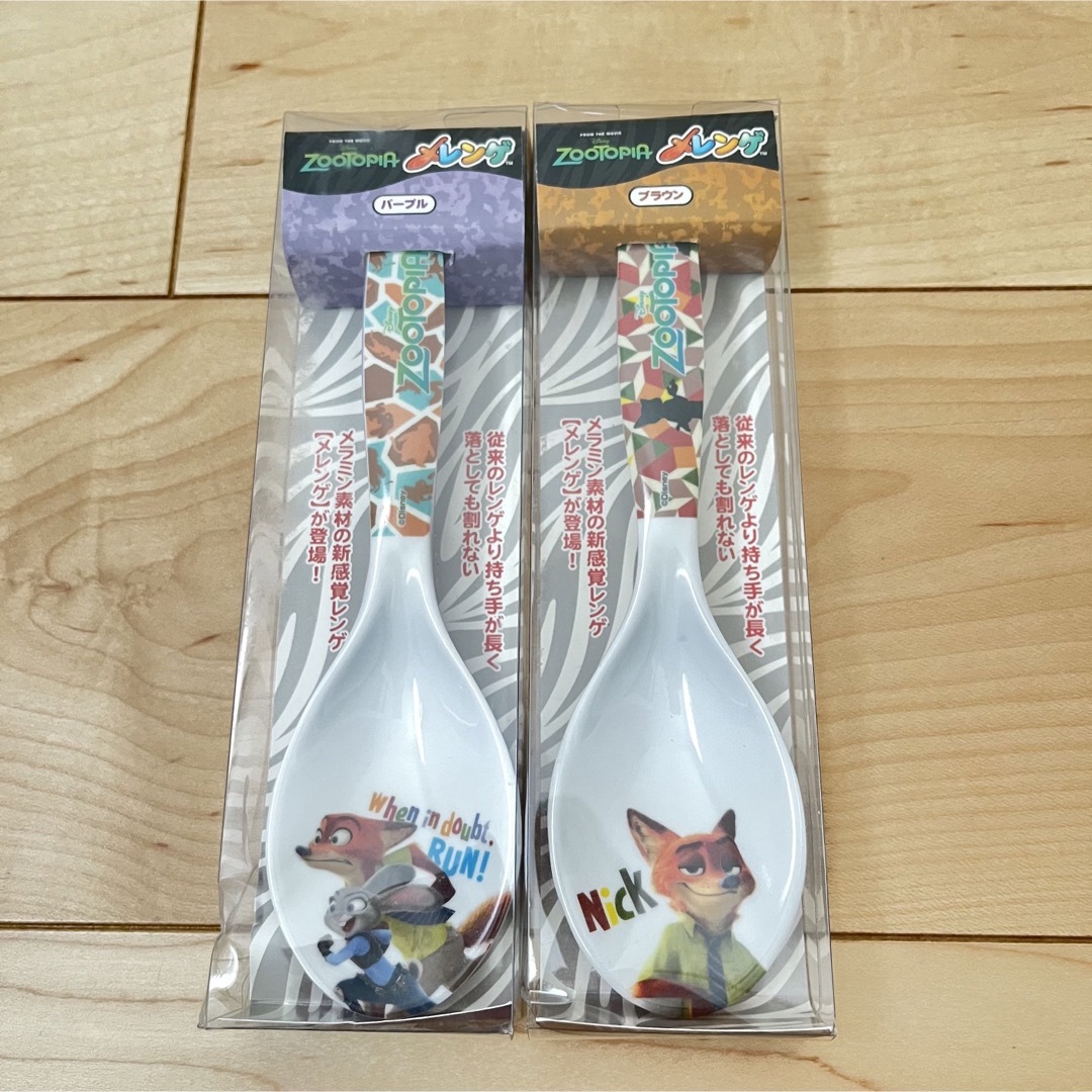 Disney(ディズニー)の【新品】ズートピア  メレンゲ　レンゲ　2本セット インテリア/住まい/日用品のキッチン/食器(カトラリー/箸)の商品写真