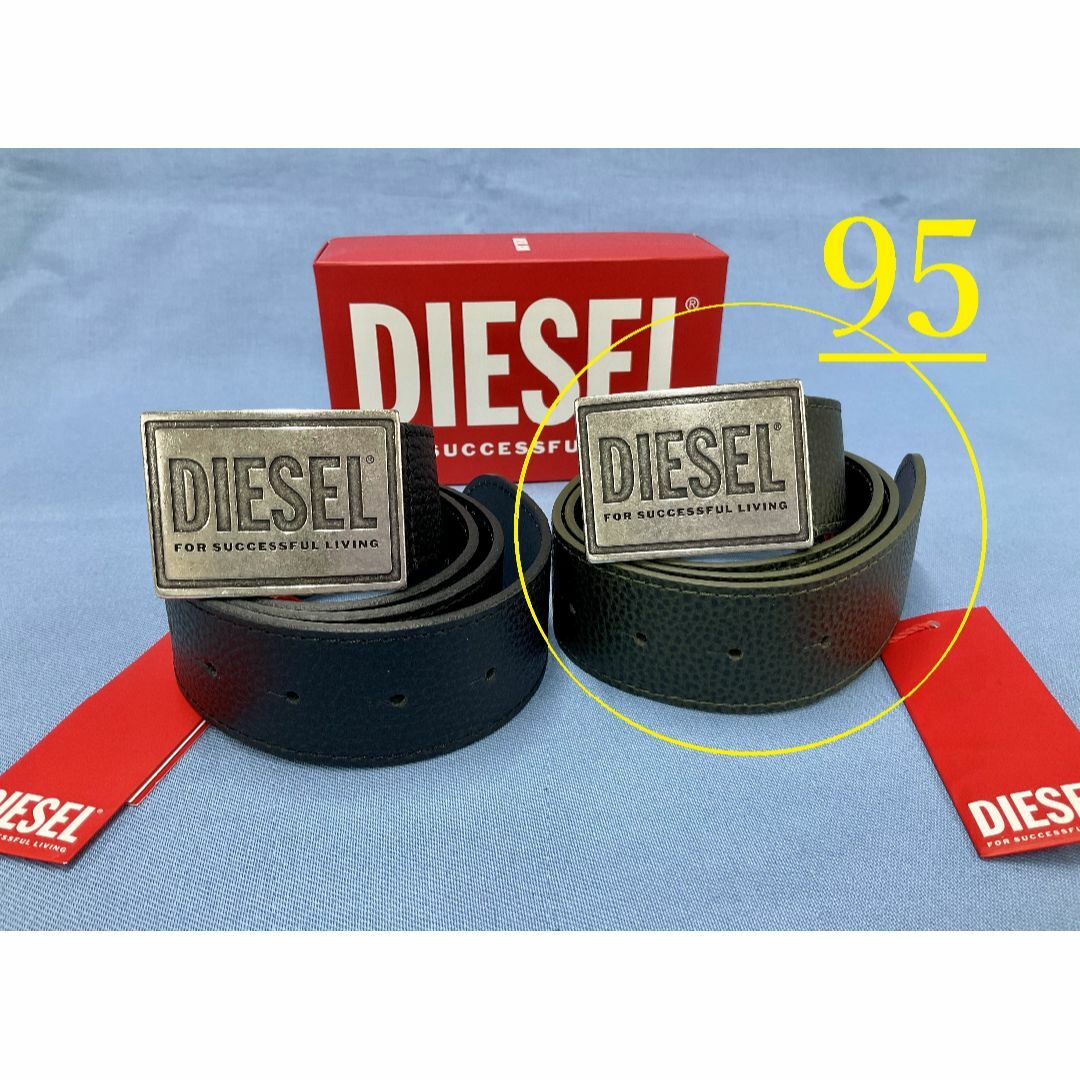 DIESEL(ディーゼル)のディーゼル　ベルト 26A23　サイズ 95　ダークグリーン　新品　X08893 メンズのファッション小物(ベルト)の商品写真