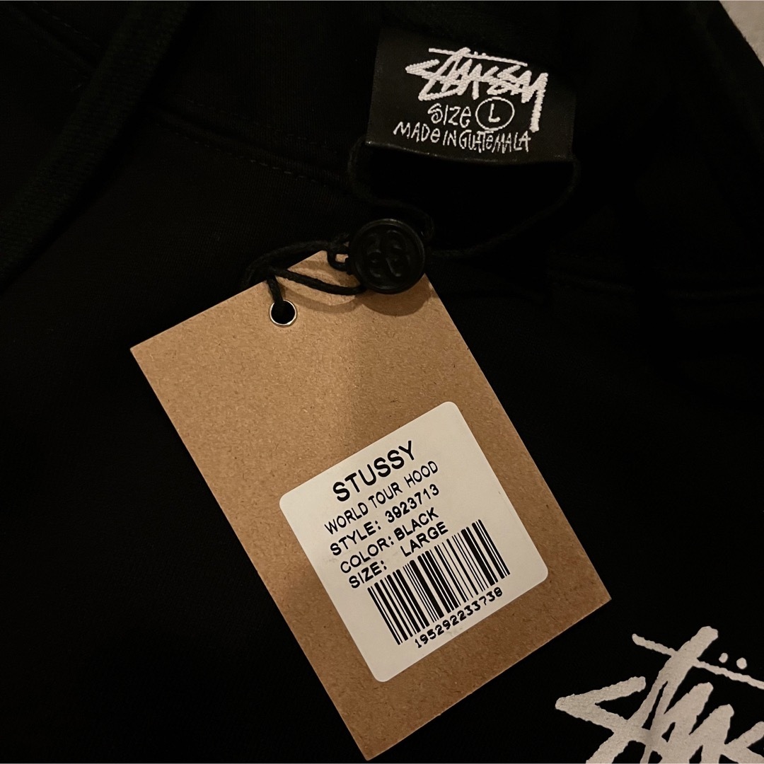 STUSSY - stussy パーカー スウェットパーカー ワールドツアー 黒