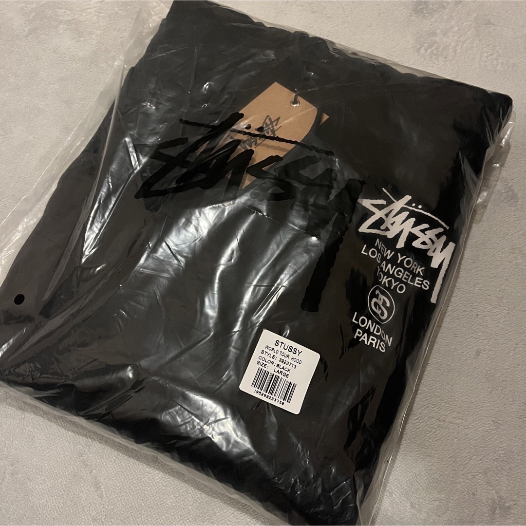 STUSSY - stussy パーカー スウェットパーカー ワールドツアー 黒