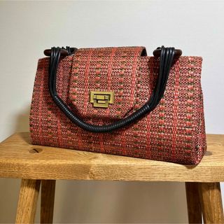 ハンドメイド　ナイロンジュート　ハンドバッグ　軽い　縫わないバッグ(バッグ)