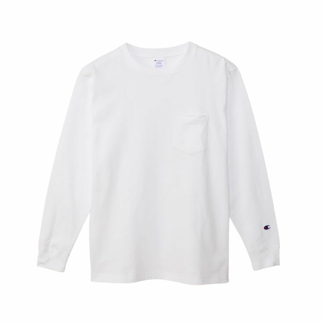 チャンピオン Tシャツ 長袖 丸首 COTTON USA ロングスリープポケットその他