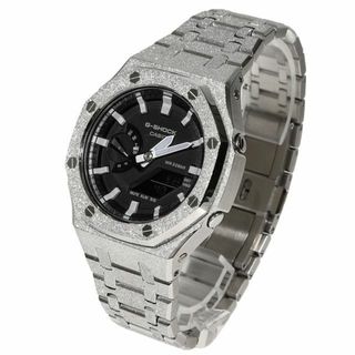 ジーショック(G-SHOCK)のG-SHOCK GA2100 メタル カスタム フロステッド カシオーク ステンレス製 艶消しモデル Frosted Edition CASIOAK シルバー(腕時計(アナログ))