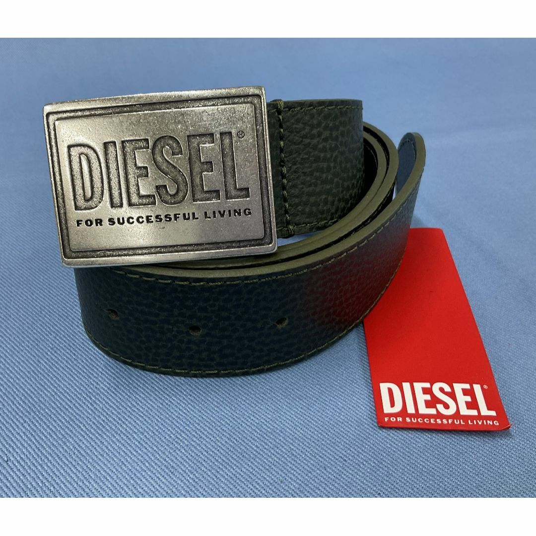DIESEL(ディーゼル)のディーゼル　ベルト 26A23　サイズ105　ダークグリーン　新品　X08893 メンズのファッション小物(ベルト)の商品写真