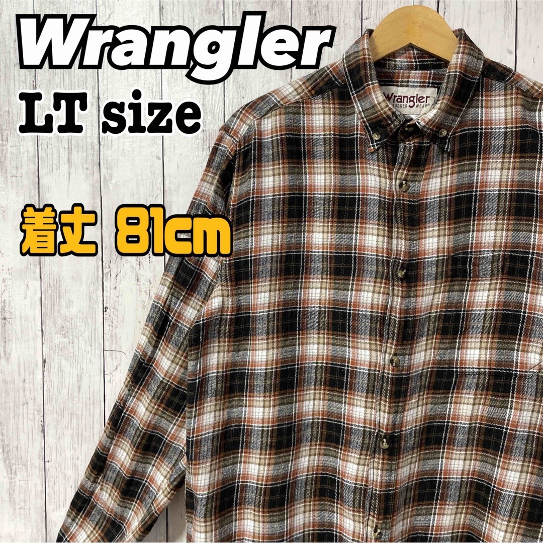 Wrangler(ラングラー)のWrangler ラングラー ボタンダウン ネルシャツ チェック柄 秋冬 古着 メンズのトップス(シャツ)の商品写真