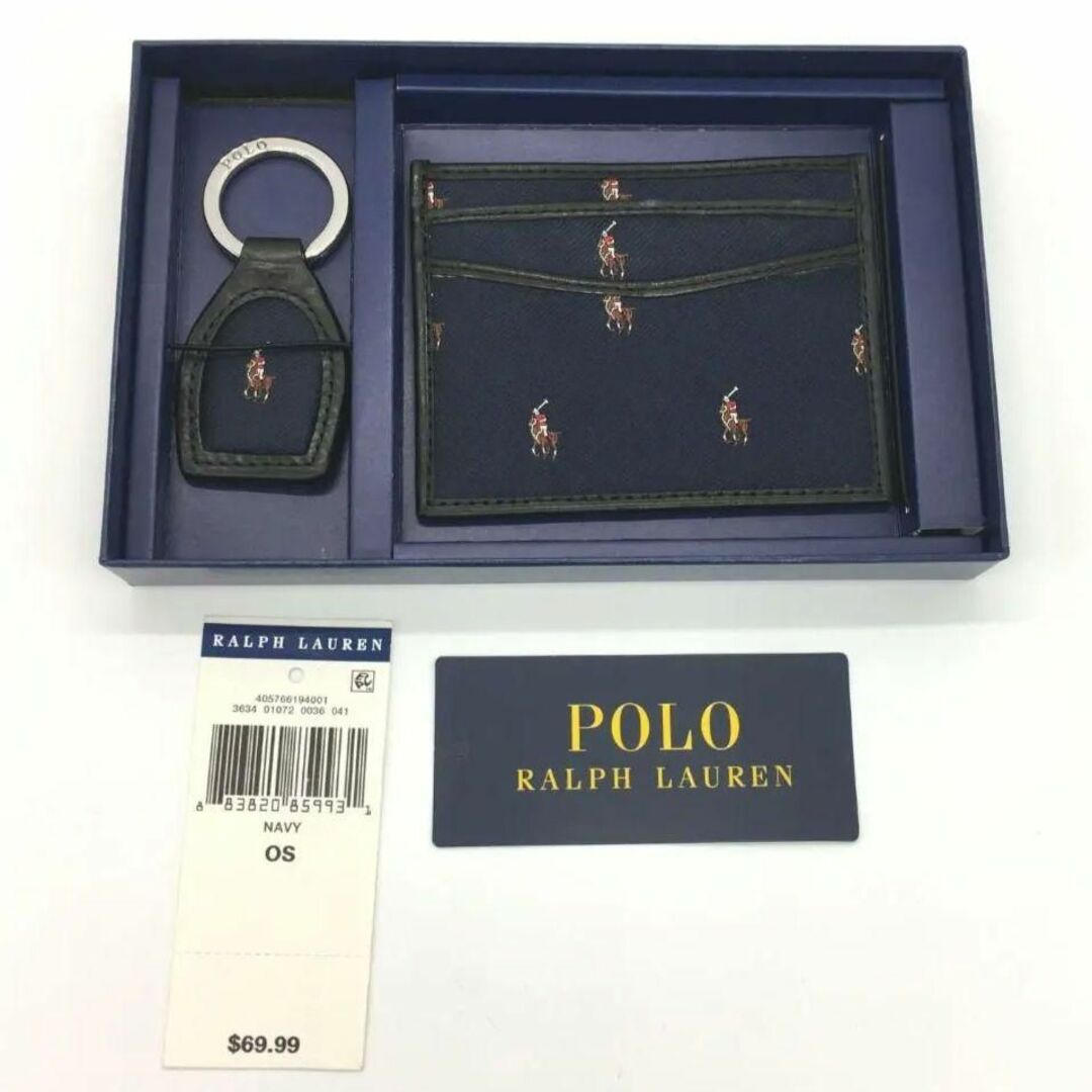 POLO RALPH LAUREN(ポロラルフローレン)の[RALPH LAUREN] ラルフローレン カードケース キーホルダ セット メンズのファッション小物(名刺入れ/定期入れ)の商品写真