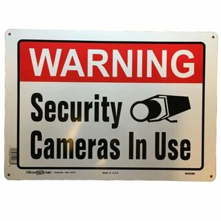 防犯 ブリキサインボード 「Security Cameras In Use」(店舗用品)