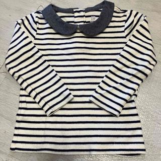 ベビーギャップ(babyGAP)のbabyGAP 襟付きボーダーカットソー　18-24m(Tシャツ/カットソー)