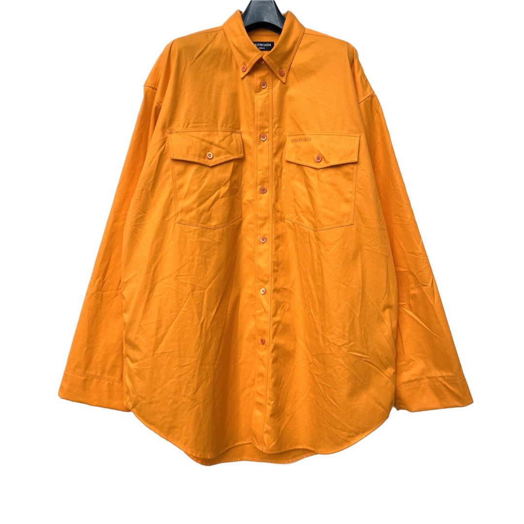 BALENCIAGA 21SS オーバーサイズシャツ オレンジ XXS BALENCIAGA 21SS オーバーサイズシャツ オレンジ XXS