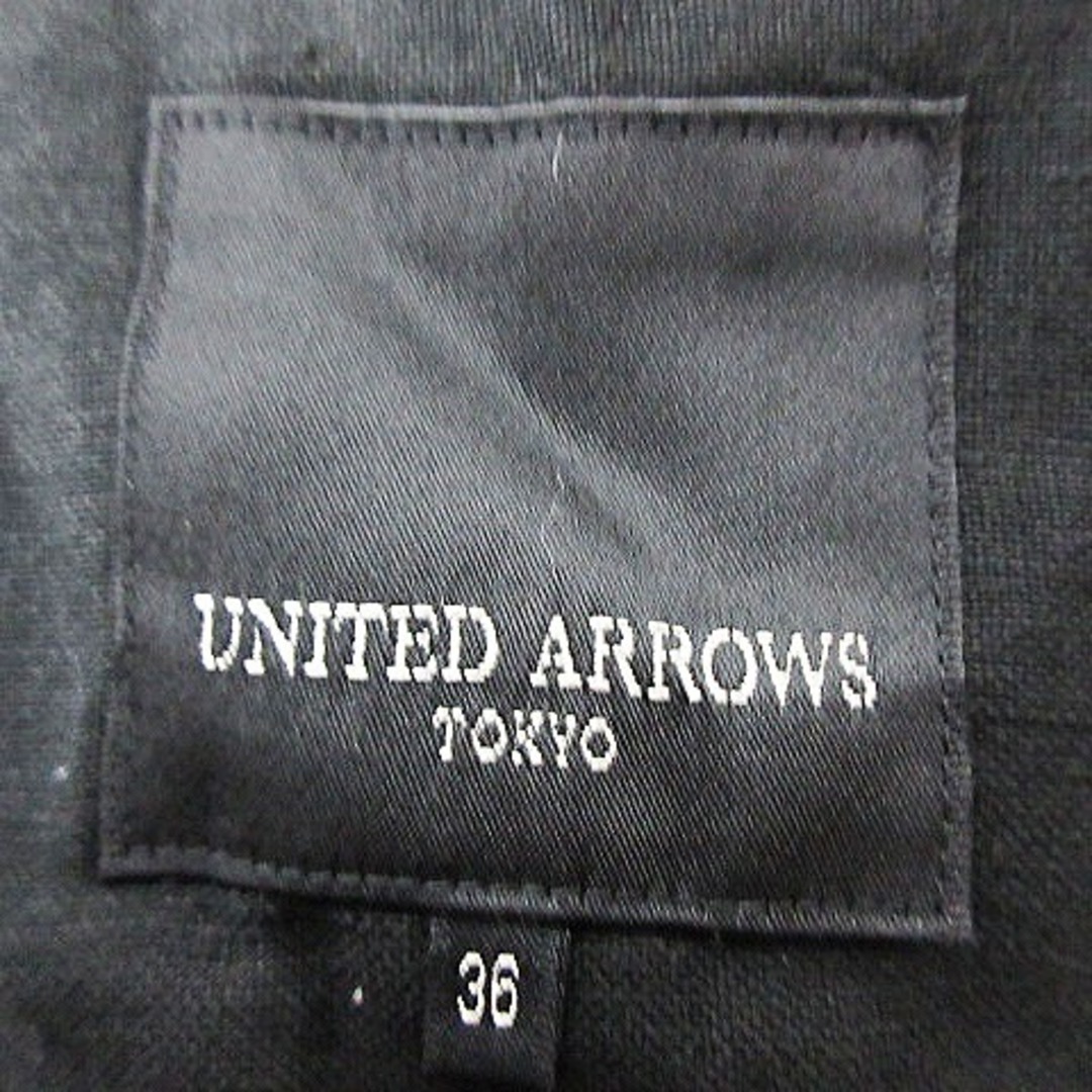 UNITED ARROWS(ユナイテッドアローズ)のユナイテッドアローズ ジャケット スタンドカラー 七分袖 薄手 麻 36 黒 レディースのジャケット/アウター(その他)の商品写真