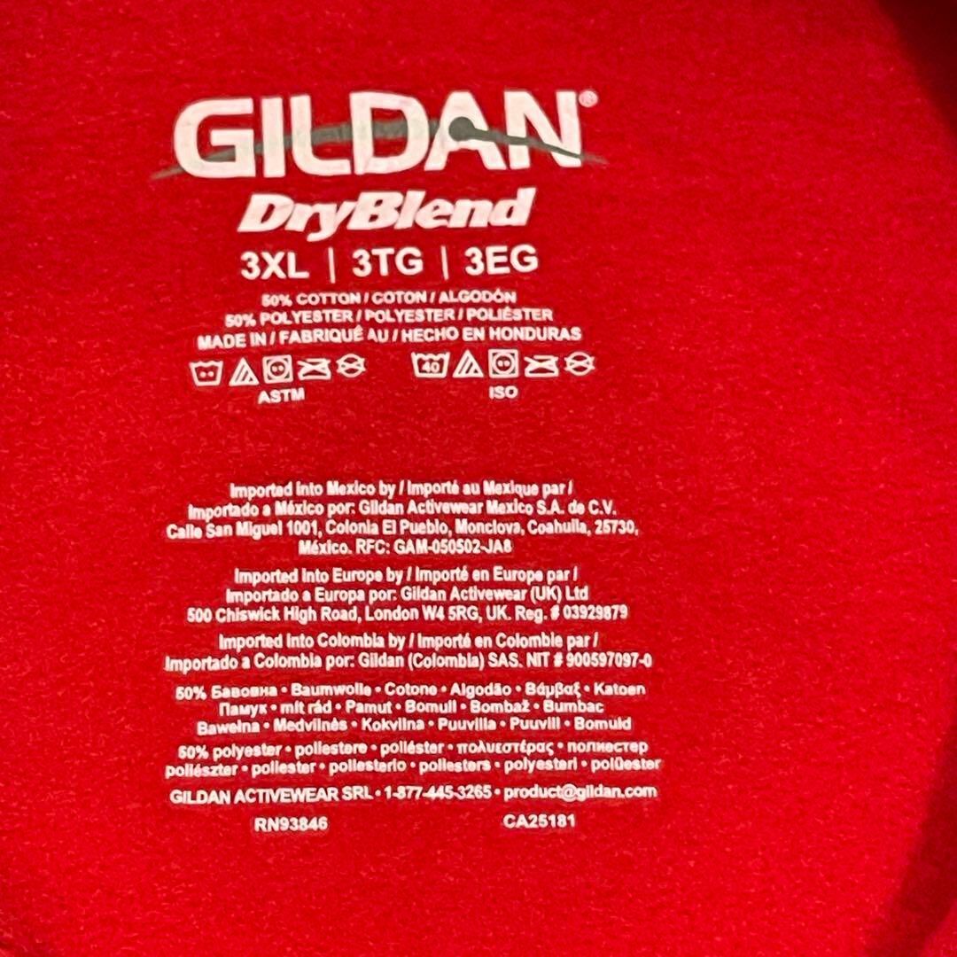 GILDAN(ギルタン)の【384】　GILDAN ギルダン　オーバーサイズパーカー　プルオーバー　レッド メンズのトップス(パーカー)の商品写真