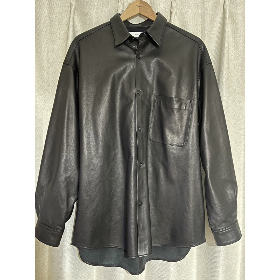 graphpaper Sheep Leather Oversized Shirt