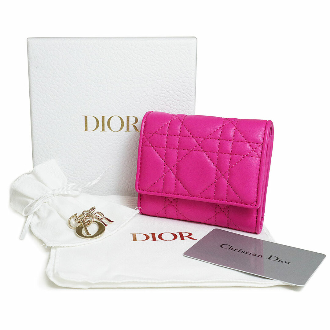 レディディオール　LADY DIOR ロータスウォレット　コンパクト財布