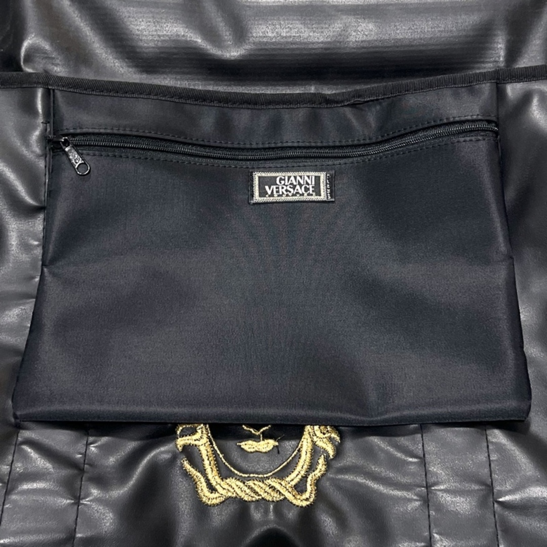 Gianni Versace(ジャンニヴェルサーチ)のGIANNI VERSACE COUTURE ジャンニヴェルサーチ クチュール メデューサ刺繍 ナイロン ボストンバッグ ブラック 大型 メンズのバッグ(ボストンバッグ)の商品写真