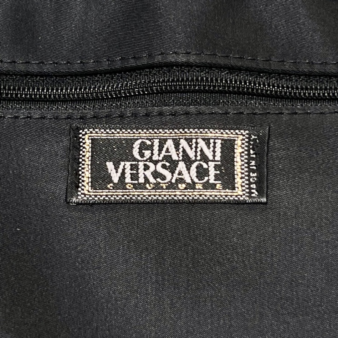 Gianni Versace(ジャンニヴェルサーチ)のGIANNI VERSACE COUTURE ジャンニヴェルサーチ クチュール メデューサ刺繍 ナイロン ボストンバッグ ブラック 大型 メンズのバッグ(ボストンバッグ)の商品写真