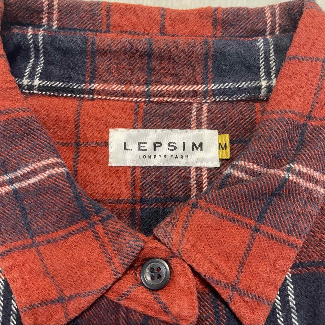 LEPSIM(レプシィム)のLEPSIM Mサイズ　チェックシャツ　長袖シャツ　長袖　ボタンシャツ　綿100 レディースのトップス(シャツ/ブラウス(長袖/七分))の商品写真