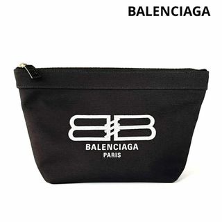 新品未使用 BALENCIAGA バレンシアガ キャンバスロゴポーチ ブラック