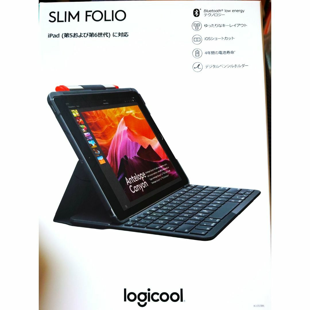 Logicool(ロジクール)の※値下げ※【未使用】ロジクールiPad(第5,6世代) キーボード iK1053 スマホ/家電/カメラのスマホアクセサリー(iPadケース)の商品写真