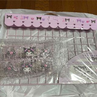 サンリオ - クロミ ワイヤーネット フック付きカゴ 3点セット サンリオ - クロミ ワイヤーネット フック付きカゴ 3点セット