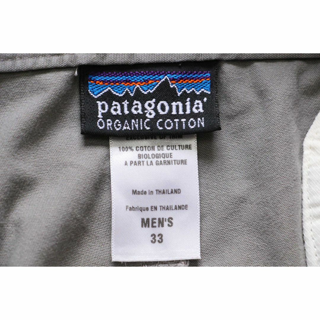 patagonia(パタゴニア)の00s patagoniaパタゴニア オーガニックコットンパンツ GRV 33★オールド アウトドア キャンプ ロゴ トラウザーズ グレー メンズのパンツ(その他)の商品写真