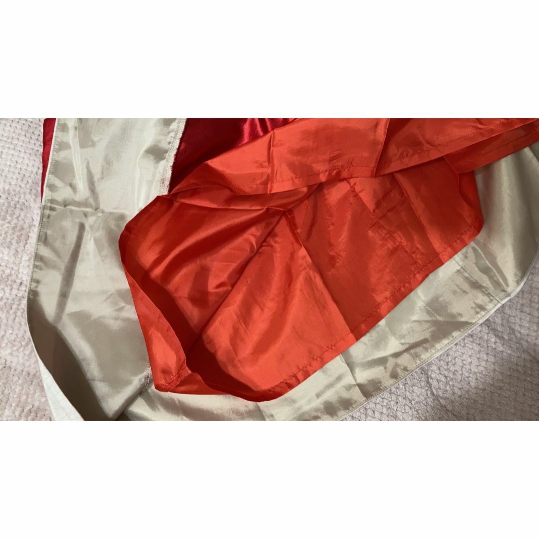 Labella*バイカラードレスワンピ＊レッド レディースのフォーマル/ドレス(ミディアムドレス)の商品写真