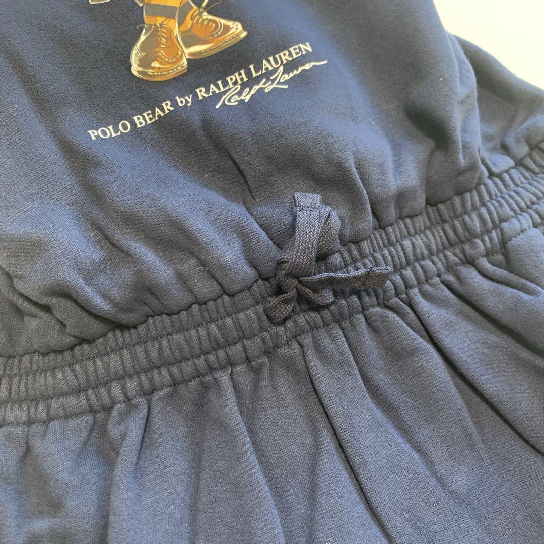 Ralph Lauren(ラルフローレン)の【新品】ラルフローレン ポロベア フリース ワンピース ネイビー XL(16) キッズ/ベビー/マタニティのキッズ服女の子用(90cm~)(ワンピース)の商品写真