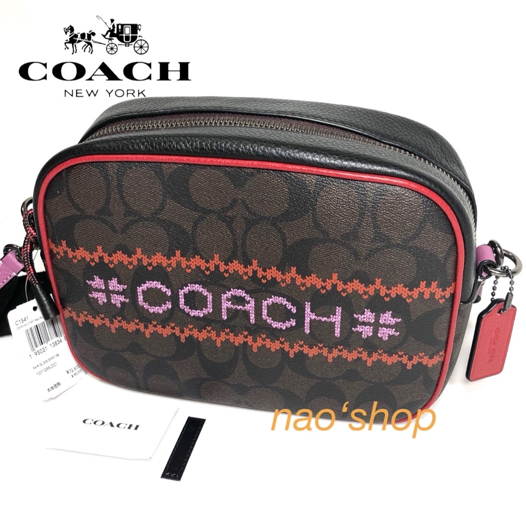 ハンドバッグ【新品】COACH ショルダーバッグ シグネチャー アイル グラフィック