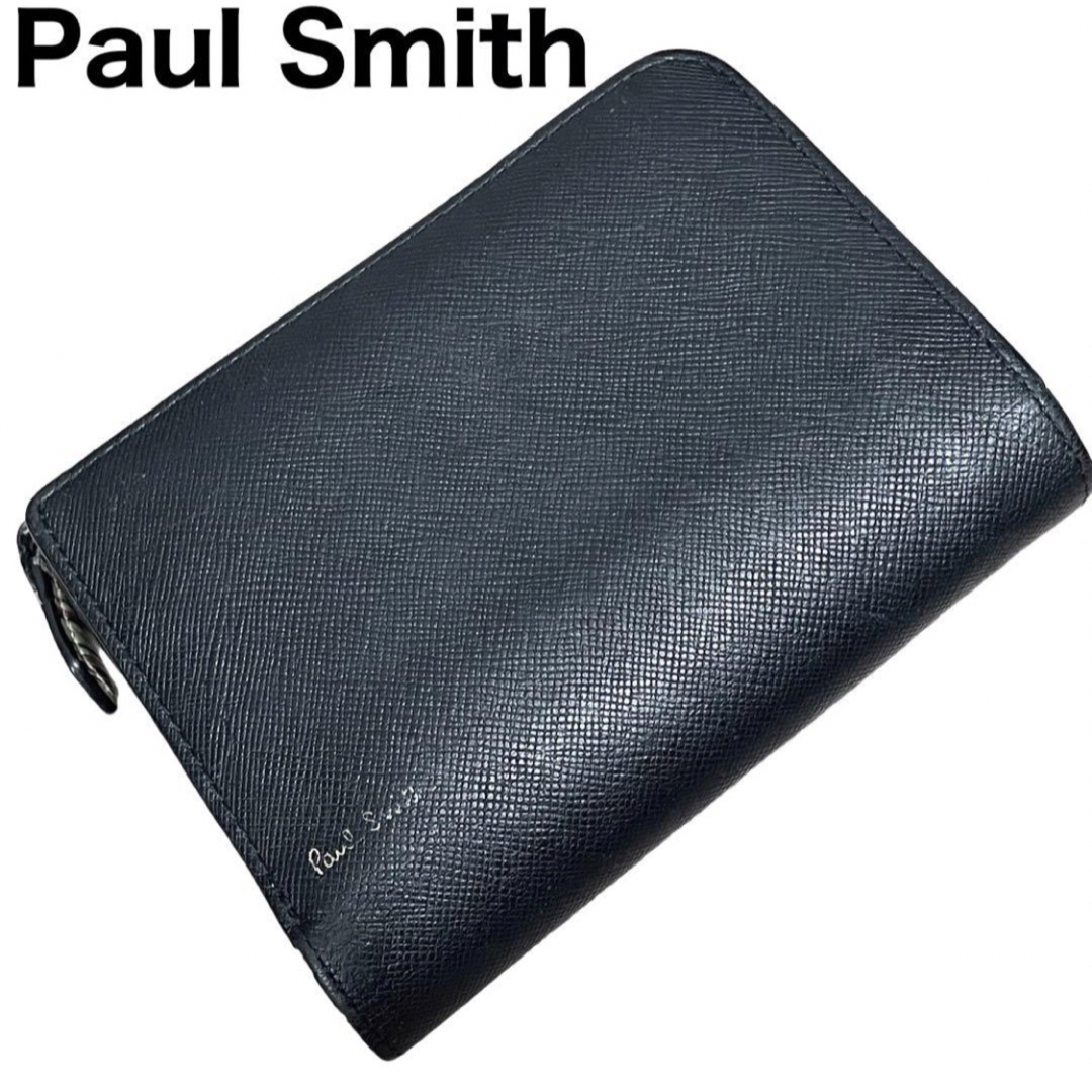 新品未使用☆Paul Smith 2つ折財布ジップストローグレイン