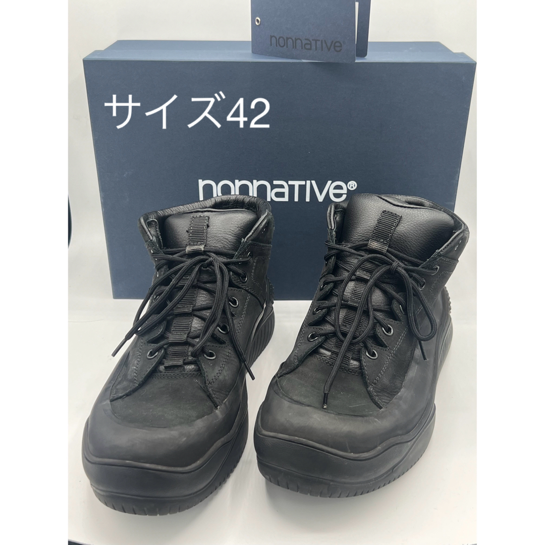 NONNATIVE レザートレッキングシューズ　サイズ27.5㎝　ブラック