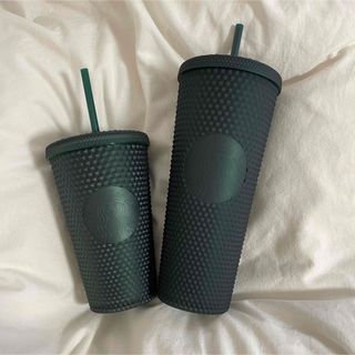 スターバックス(Starbucks)の【日本未発売】ハワイ限定 スタバ　マット　ダークグリーン　緑　セット(タンブラー)