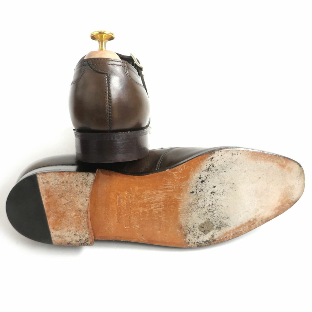 美品□JOHN LOBB/ジョンロブ EMBER/エンバー LAST 7000 ウィングチップ ダブルモンクストラップ レザーシューズ ブラウン 6 イングランド製