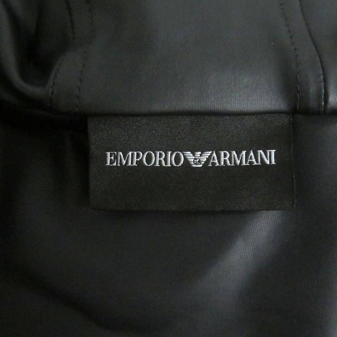 未使用品□21AW 黒タグ EMPORIO ARMANI/エンポリオアルマーニ WZIP ナイロンパーカー/ブルゾンジャケット 黒 XS 正規品  オーバーサイズ