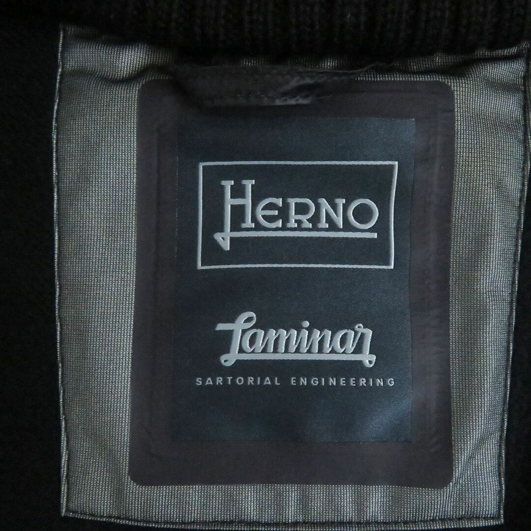 極美品□2020年製 HERNO/ヘルノ JP001UL LAMINAR/ラミナー 切り替えデザイン ダウンジャケット ブラック 48 ブルガリア製 正規品 メンズ