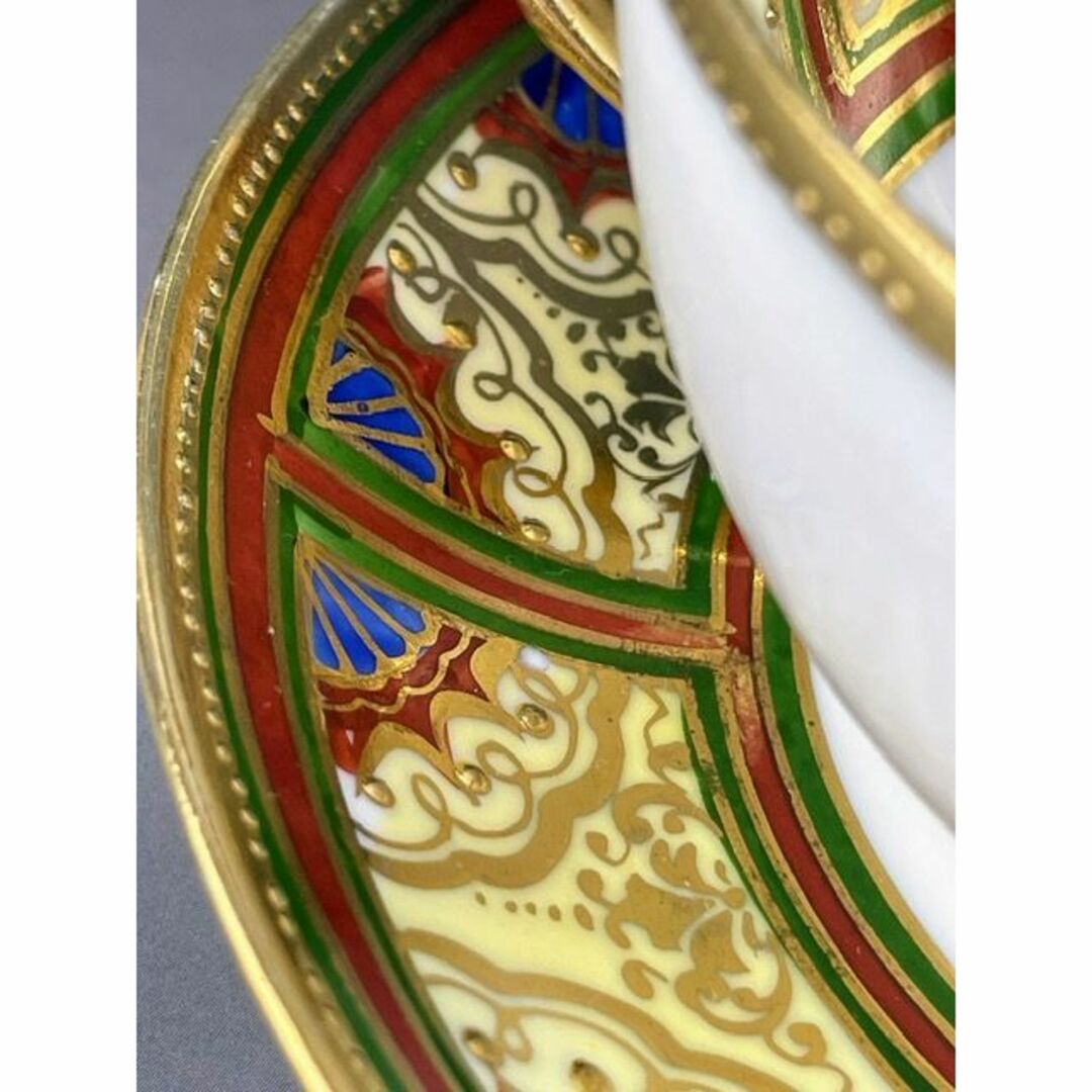 希少】オールドノリタケ ティーカップ&ソーサー セット 金盛り 希少】オールドノリタケ ティーカップ&ソーサー セット 金盛り