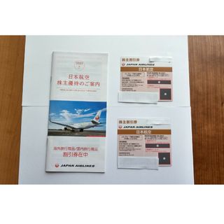 ジャル(ニホンコウクウ)(JAL(日本航空))のJAL株主優待券2枚　+　冊子(航空券)