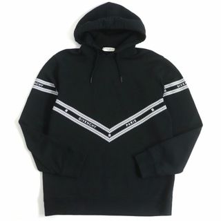 未使用品 GIVENCHY ジバンシィ フーディ 服 トップス S ジップアップ パーカー コットン ブラック メンズ