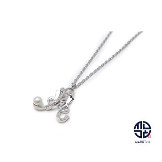 ミキモト(MIKIMOTO)のMIKIMOTO ミキモト SV シルバー イニシャル『H』 ベビーパール 真珠 約3.6mm ネックレス アクセサリー(ネックレス)