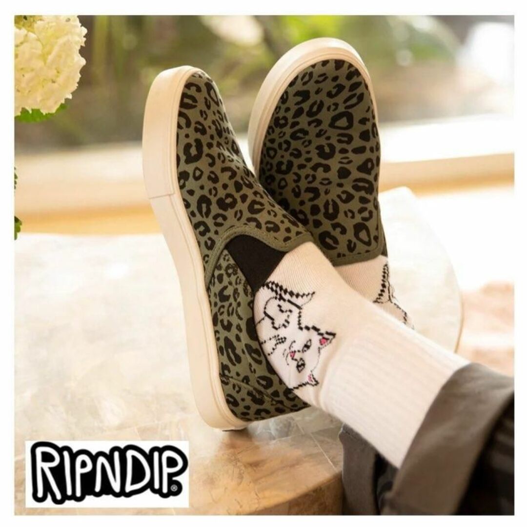 RIPNDIP(リップンディップ)のセール 27cm RIPNDIP リップンディップ スリッポン スニーカー 黒 メンズの靴/シューズ(スニーカー)の商品写真