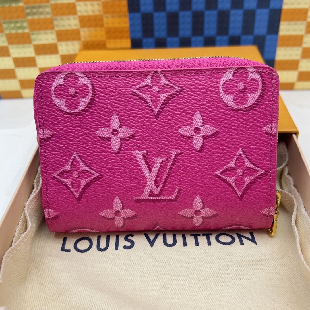 LOUIS VUITTONポルトフォイユ ルー　二つ折り財布フューシャICチップ