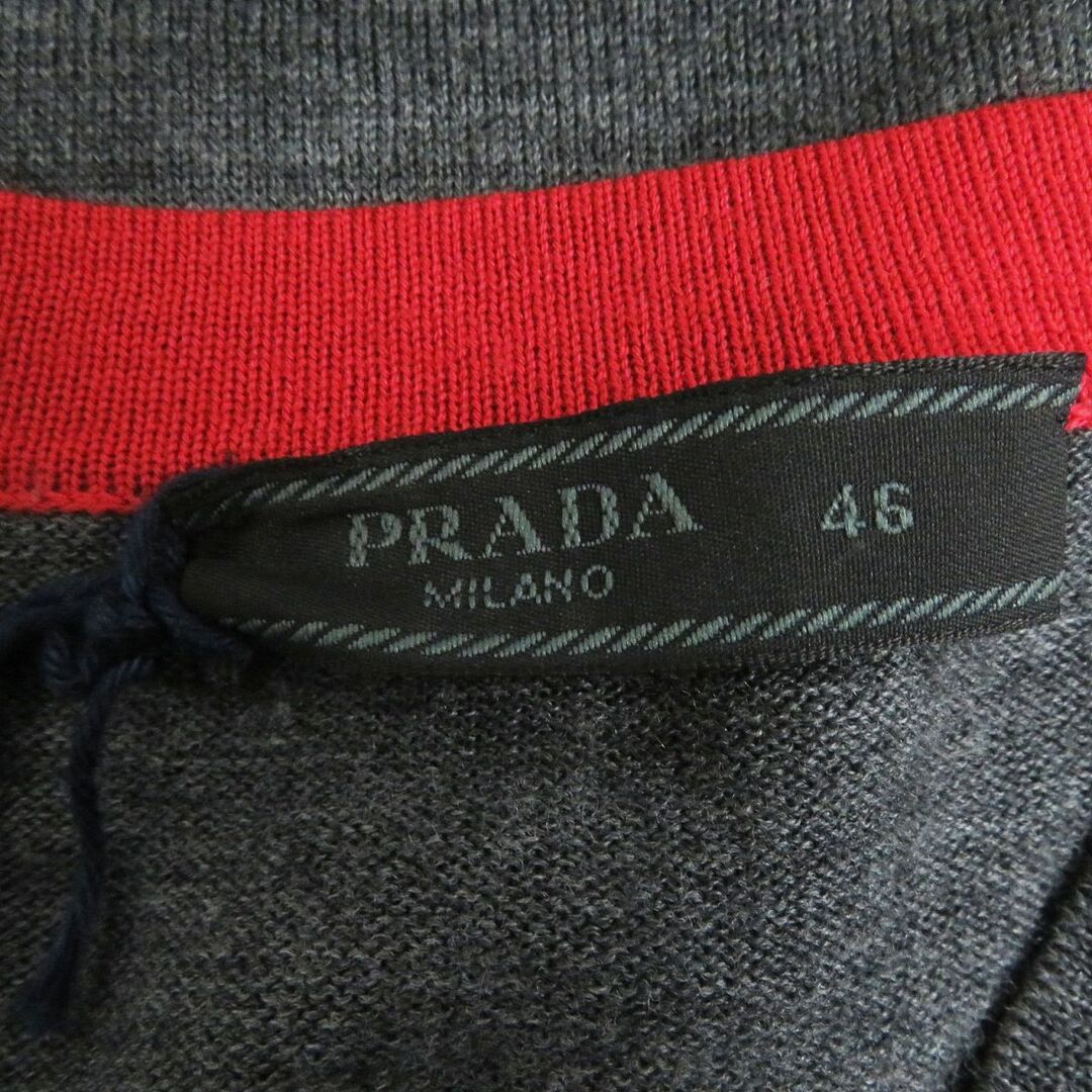 PRADA - 未使用品□PRADA/プラダ 胸ポケット付き Vネック ウール100