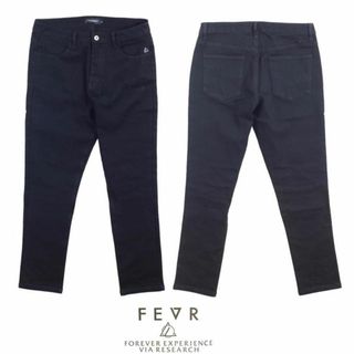 ルーカ(RVCA)の【新品 希少品】FEVR フォーエバー　ストレッチ デニムパンツ　黒(デニム/ジーンズ)