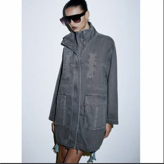 ザラ(ZARA)のZARA オーバーサイズデニムパーカ(Gジャン/デニムジャケット)