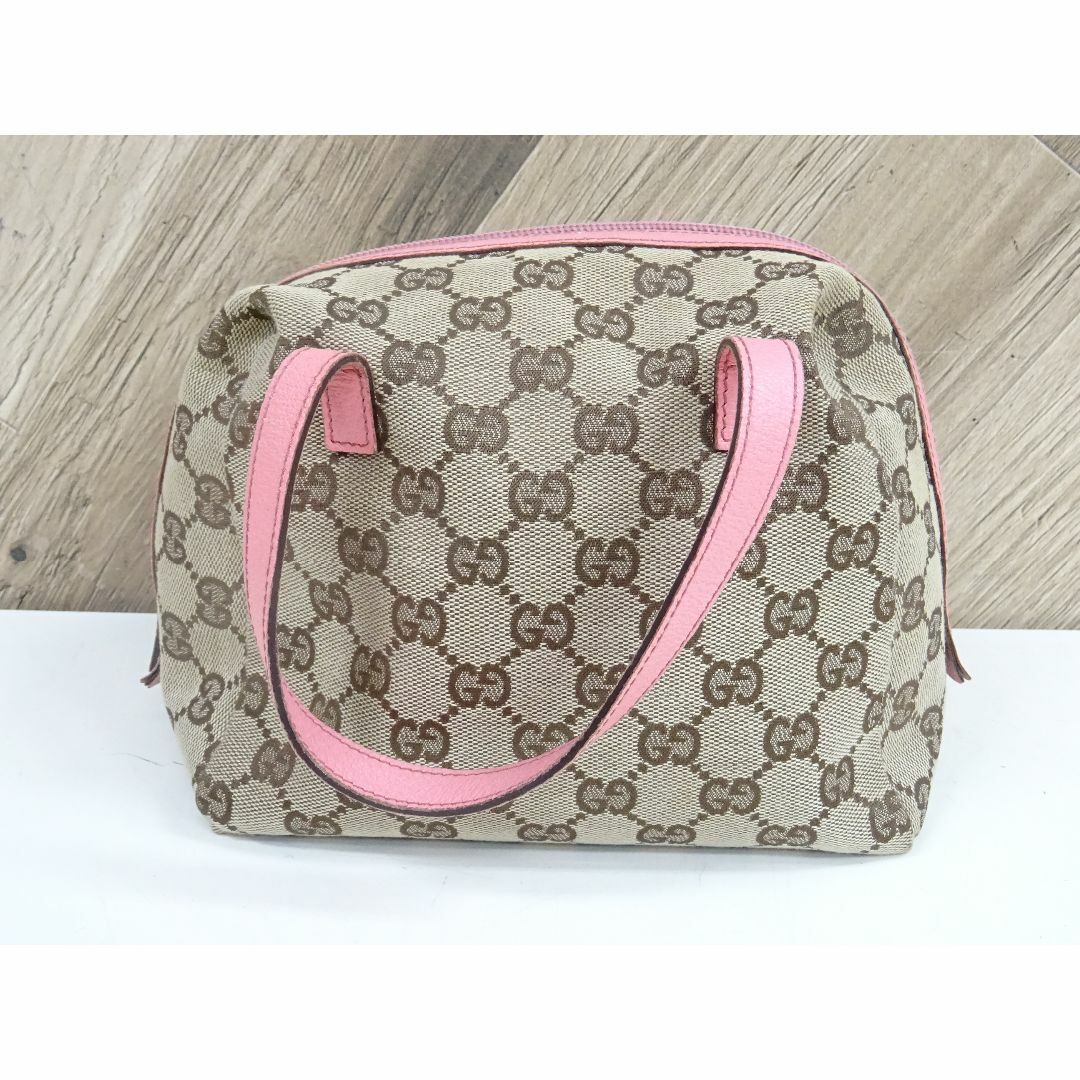 GUCCI - M天011 / GUCCI GG柄 ハンドバッグ キャンバス レザー