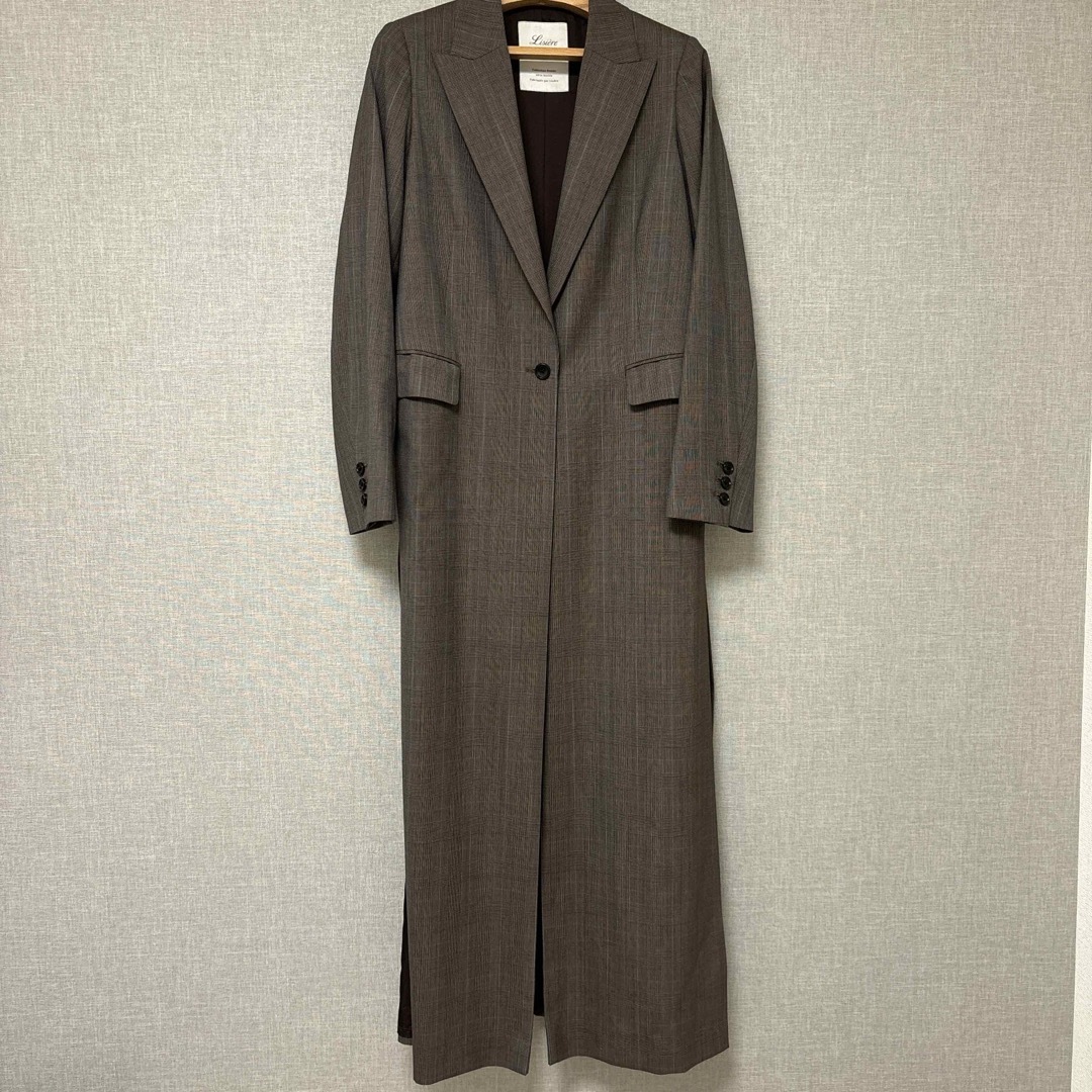 超美品L'Appartement check long slit coat