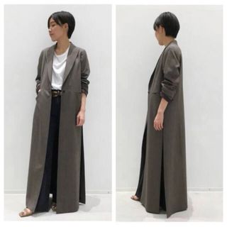 アパルトモンドゥーズィエムクラス(L'Appartement DEUXIEME CLASSE)の超美品L'Appartement check long slit coat(ロングコート)