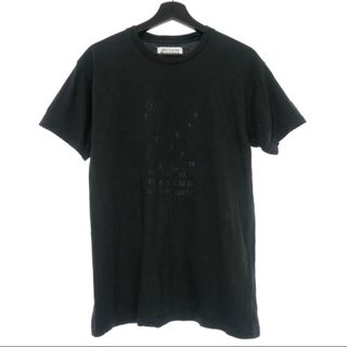 【新品未使用】 Maison Margiela メゾンマルジェラ ディストーテッド ロゴ Tシャツ REVERSED L S30GC0701S22816 【サイズ44/BLACK/WHITE EMBROIDERY】